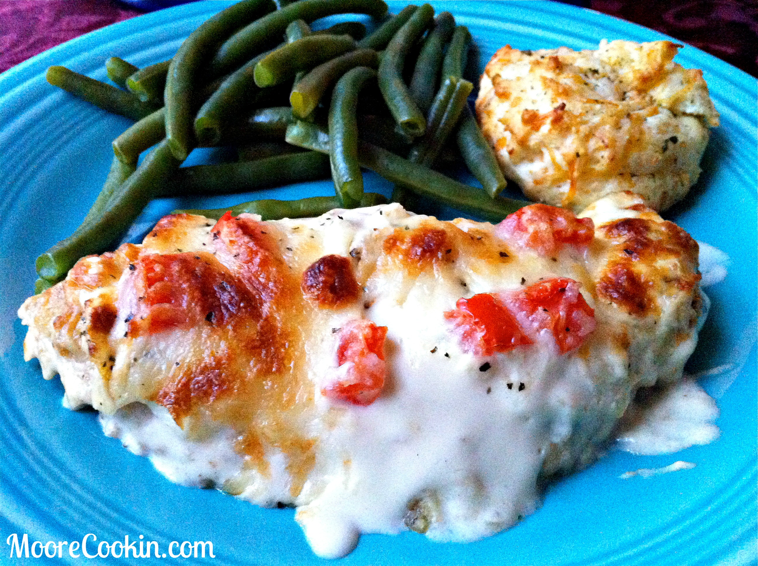 cheesy chicken alfredo bake