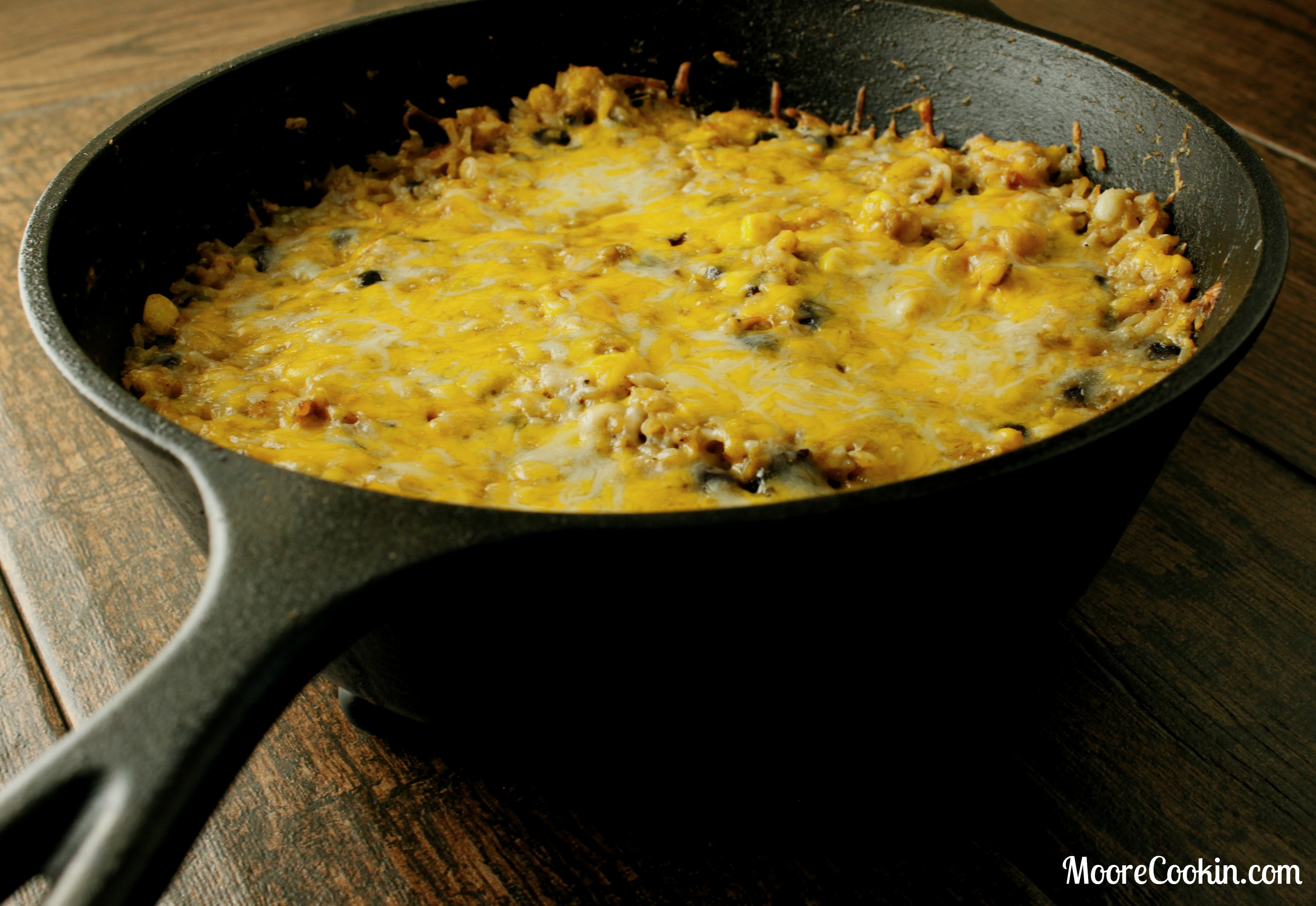 green chili chicken and rice skillet