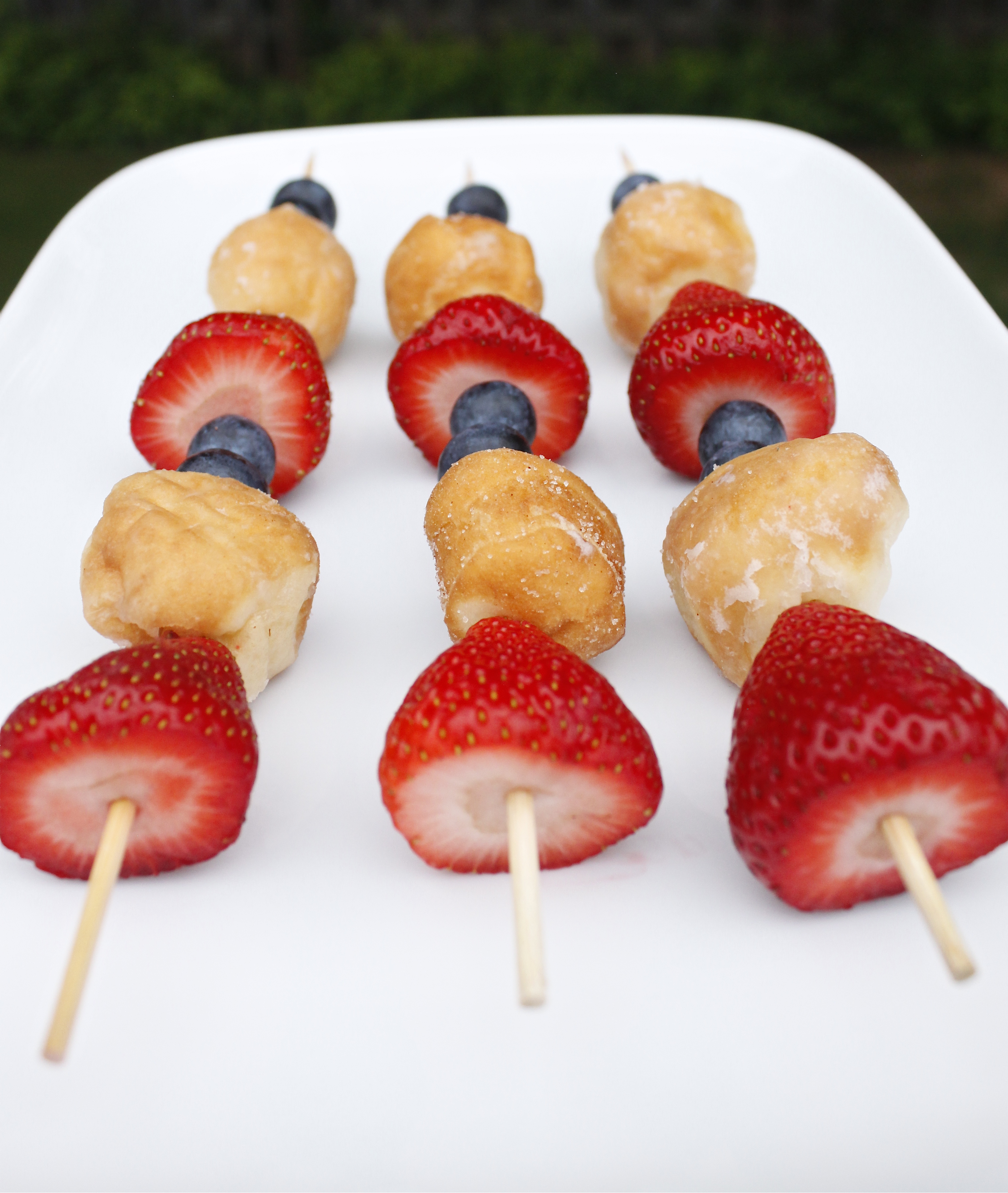 Red White & Blue Breakfast Kebabs