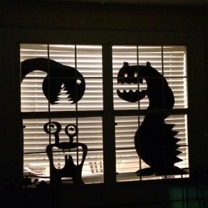 halloween monster window 2015