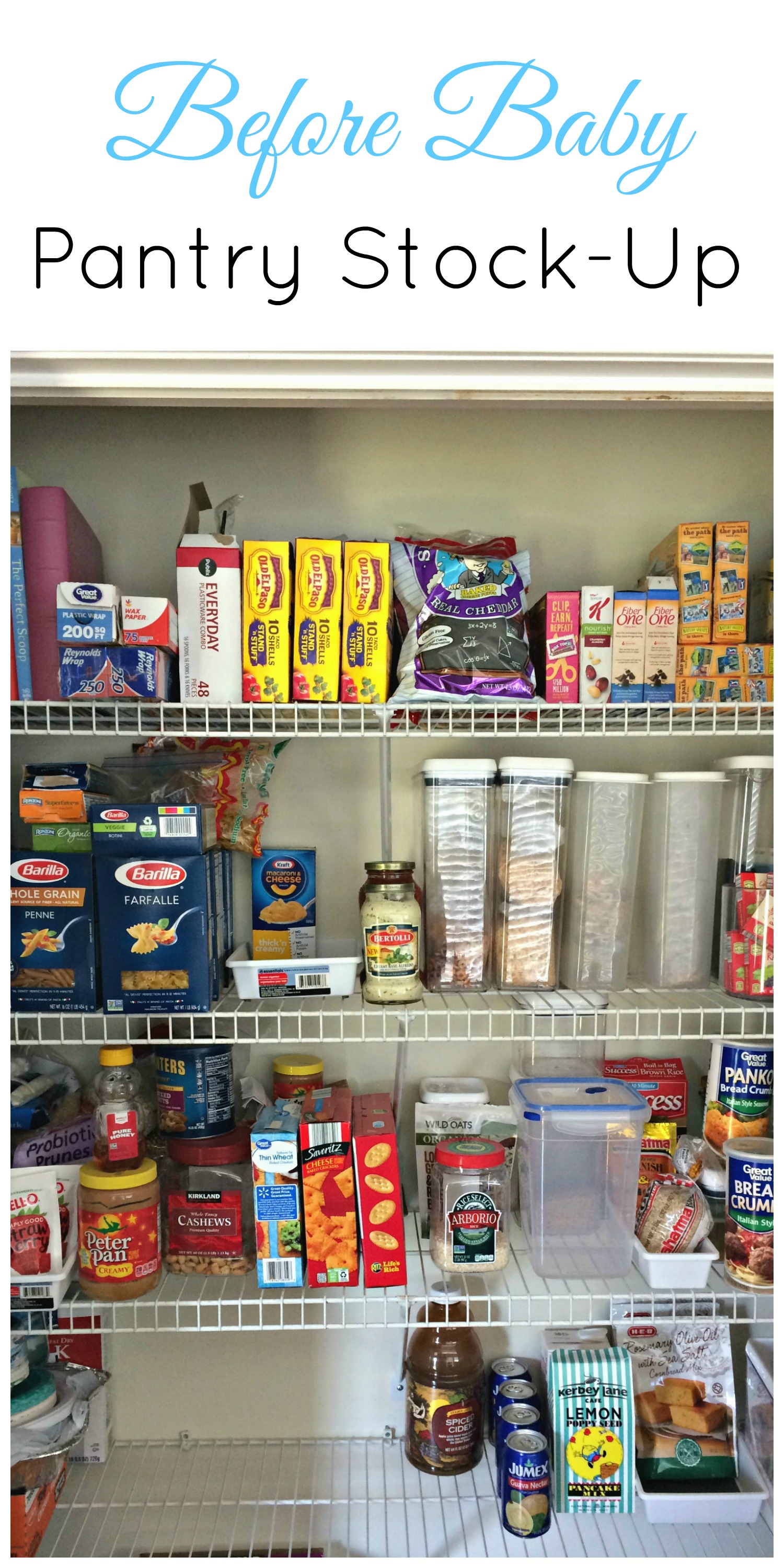 Pantry Stock Up Before Baby