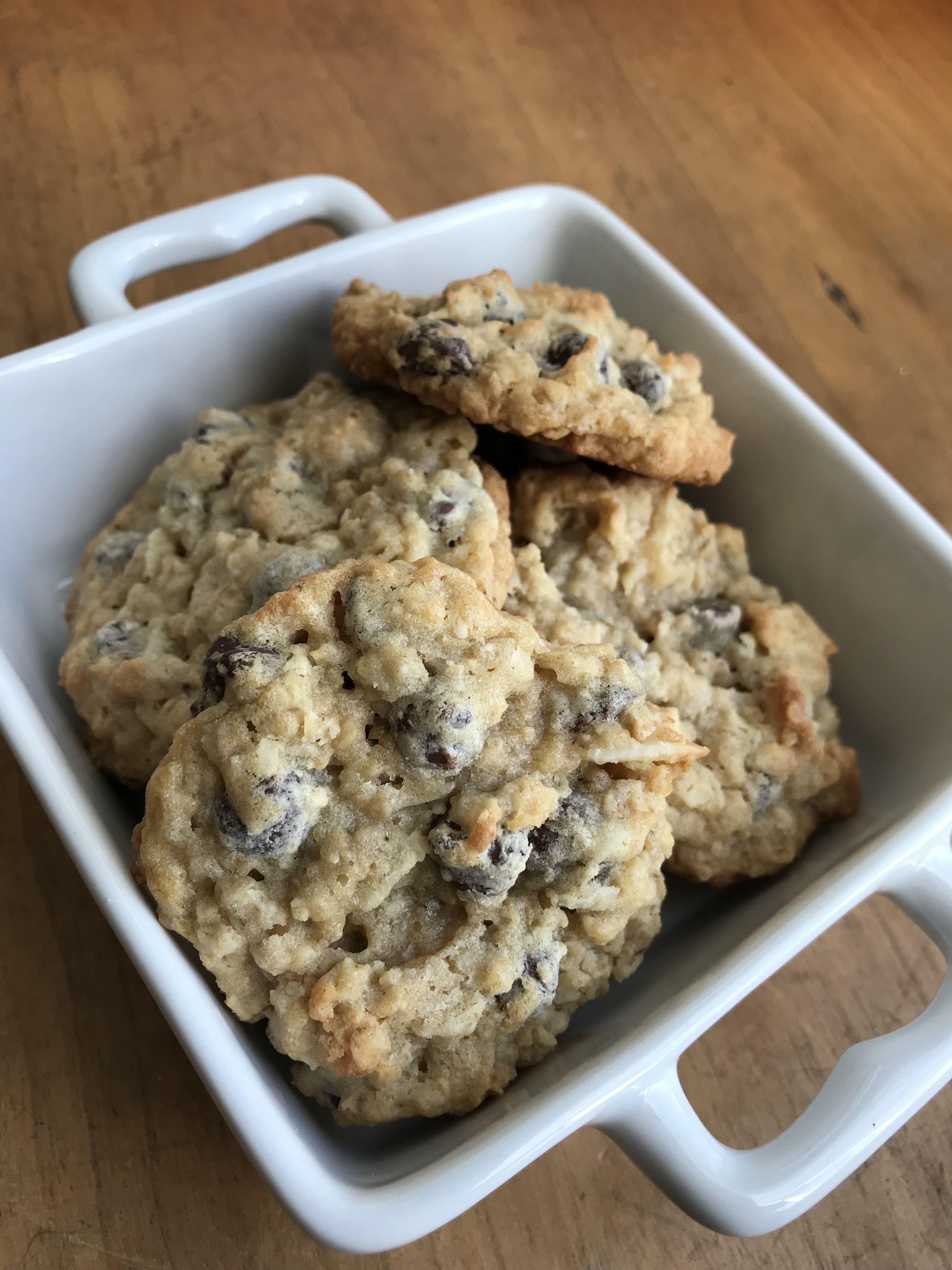 Oatmeal Chocolate & Coconut Cookies